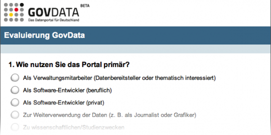 govdata.de Online-Evaluation