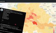 Screenshot der Webapp „Fahrraddiebstahl Berlin“, die die Anzahl der Fahrraddiebstähle in Berlin als Heat-Map zeigt.