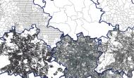 Verschiedene Berlinkarten, die die geografischen Gliederungen der Stadt zeigen
