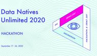 Logo und Schriftzug der Veranstaltung „Data Natives Unlimited 2020 Hackathon“