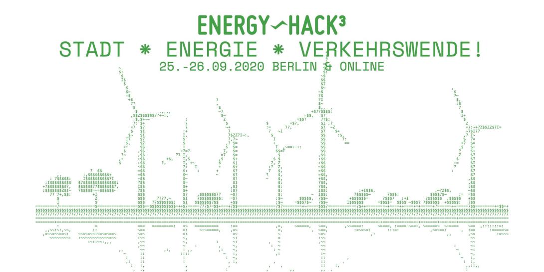 Screenshot der Webseite des EnergyHack^3 Hackathons