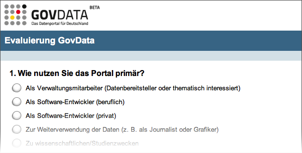 govdata.de Online-Evaluation